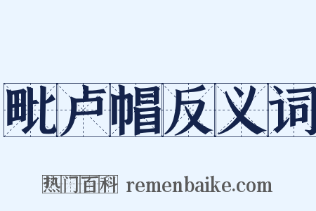 毗卢帽反义词是什么意思的图片